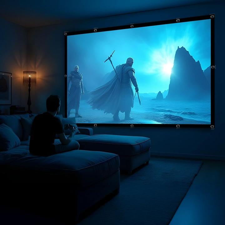 Immagine prodotto Maclean Projektionswand 150 300x220cm 25mm Rand 4:3 Spannhaken MC-168 (120.08", 4:3)