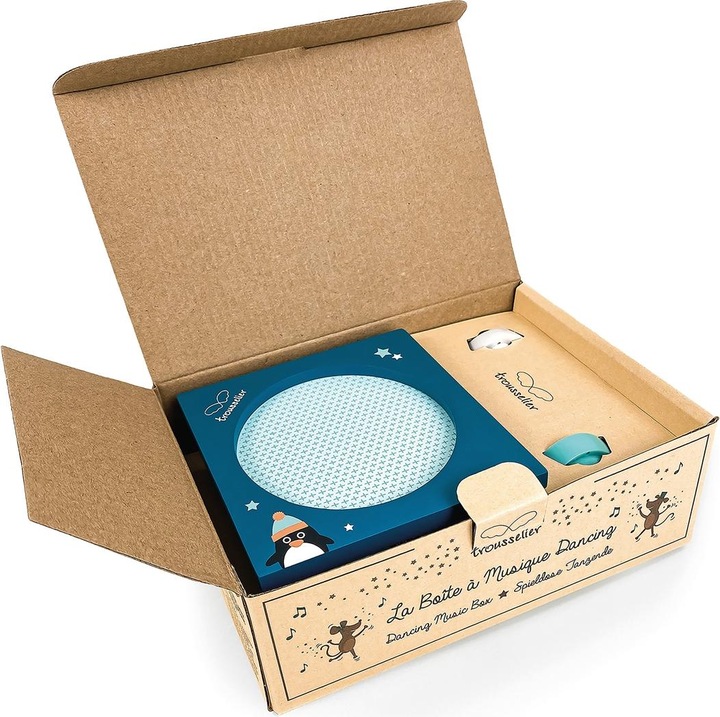 Actual product image Trousselier Music box with dancing penguins, magnetic