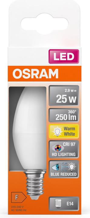 Immagine prodotto Osram Lampade Classiche A LED Smerigliate (E14, 2.80 W, 245 lm, 6 x, F)