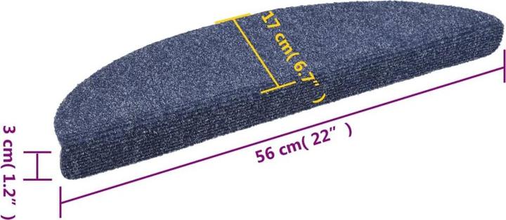 Immagine prodotto vidaXL Treppenmatten (56 x 17 cm)