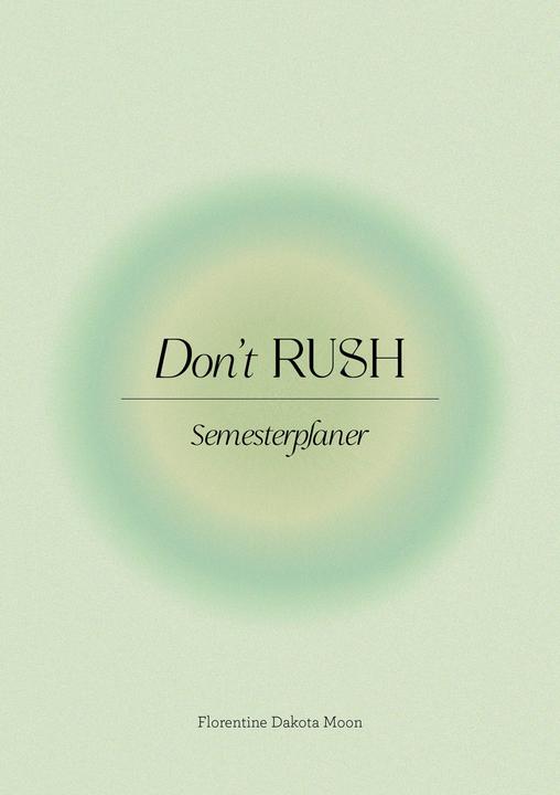 Actual product image Don't Rush (German)