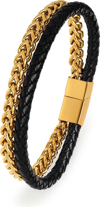 Immagine prodotto Trolli Troli - Bracciale di lusso in pelle bicolore - Lunghezza: 21 cm (M) (21 cm)