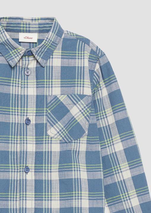Produktbild S.Oliver Hemd Kariertes Hemd aus Baumwolle in Leinenoptik (98)