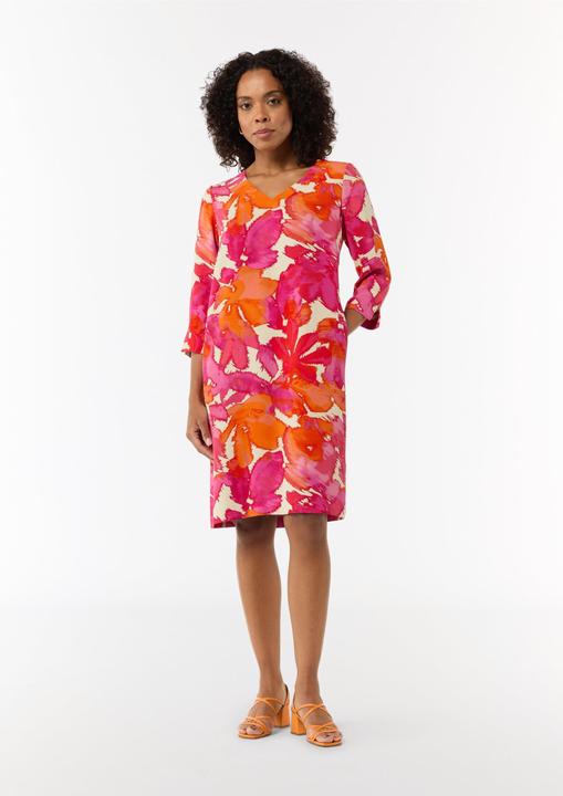 Image du produit Comma Kleid Gemustertes Kleid aus Crêpe (38)