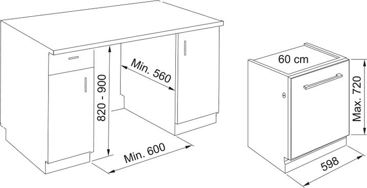Image du produit Franke Einbaugeschirrspüler 60 cm