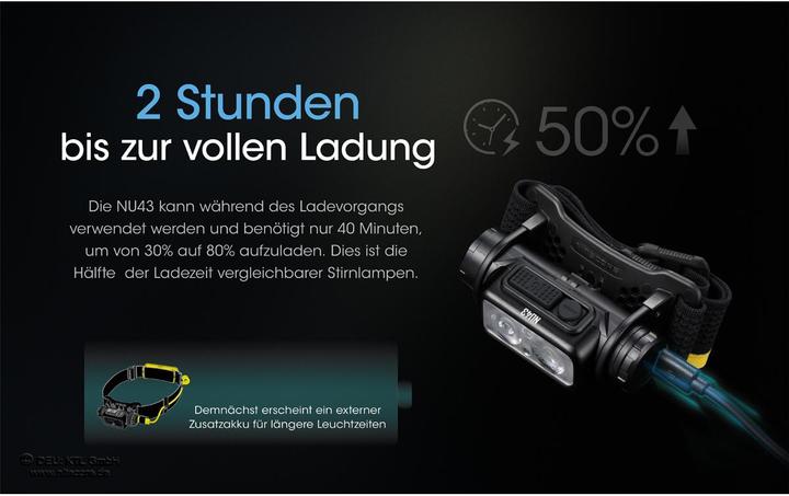 Image du produit Nitecore NU43 Noir, Jaune Lampe de poche frontale LED (1400 lm)