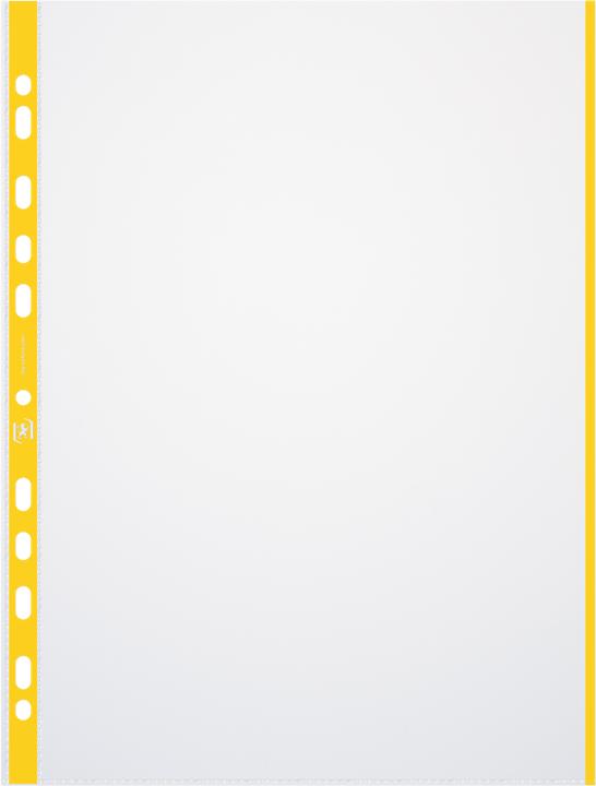 Produktbild Elba Prospekthülle, DIN A4 mit farbigem Rand, PP, 0,09 mm glasklar, oben offen, Eurolochung (A4, 10x)