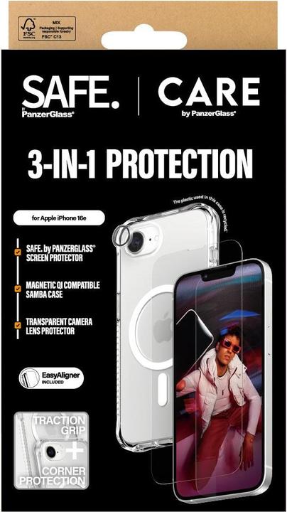 Actual product image PanzerGlass Care Fashion 3-in-1 Bundle (1 pcs., Apple iPhone 16e, Apple iPhone 17e)