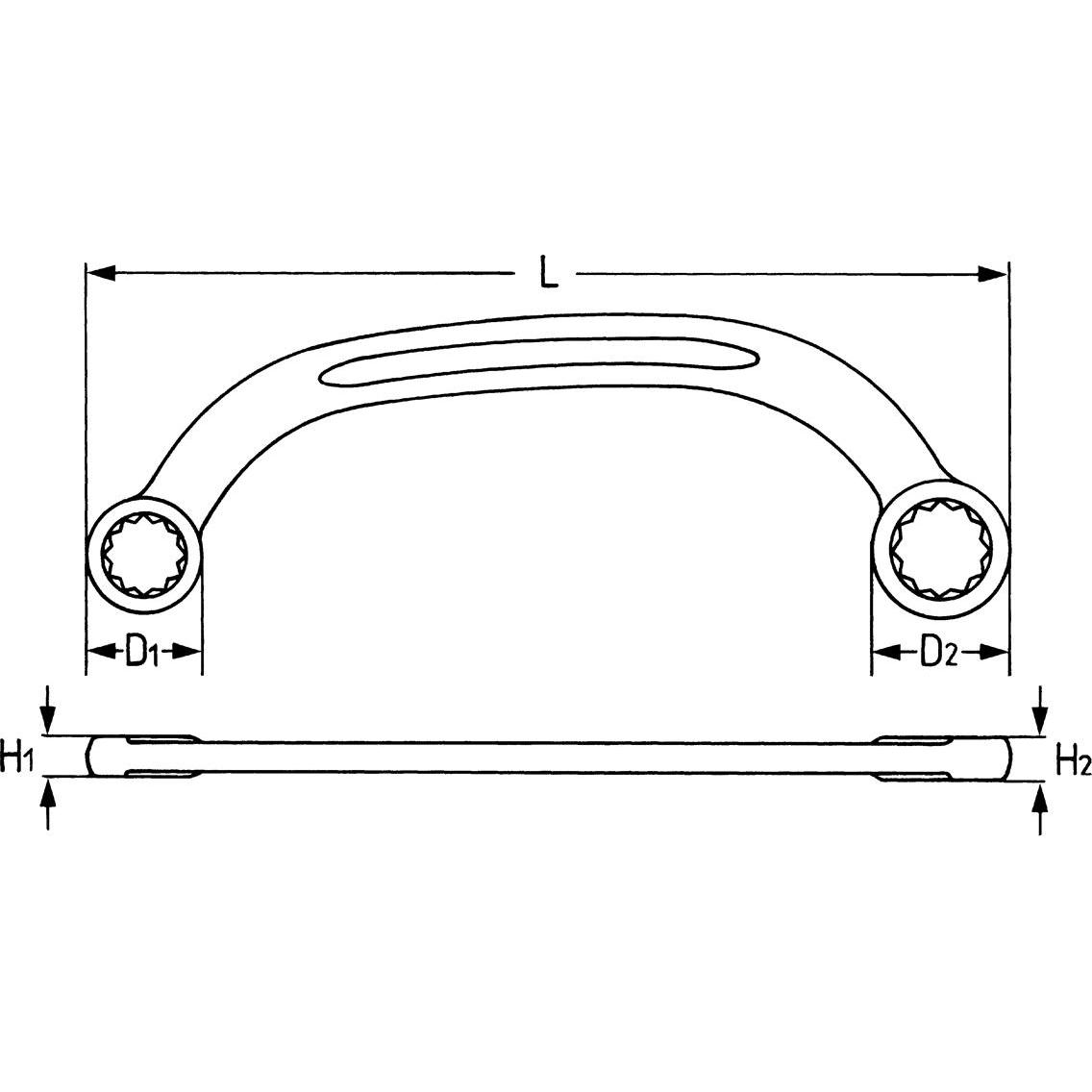 Thumbnail - HEYCO, Schraubenschlüssel, Starter- und Blockschlüssel 14 x 17 mm