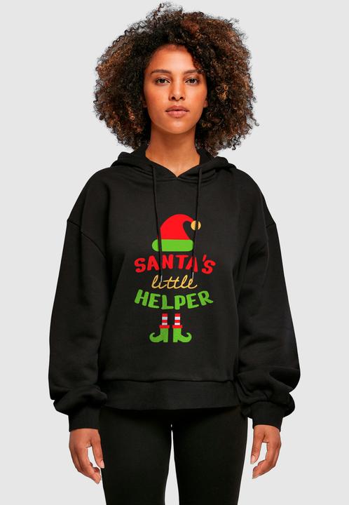 Produktbild Merchcode Ladies Christmas Santa's Little Helper Hoody - 182279 (M)