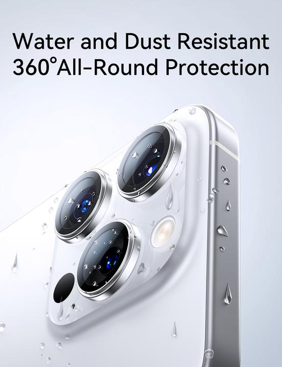 Actual product image Joyroom JR-17QS2 Camera Lens Protector (HD) for iPhone 17 (Dual-Camera) - grey (1 pcs., Apple iPhone 17)