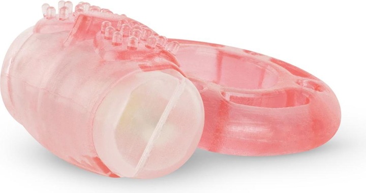 Produktbild Easytoys Vibrierender Penisring mit NietenKlitorisStimulator Pink