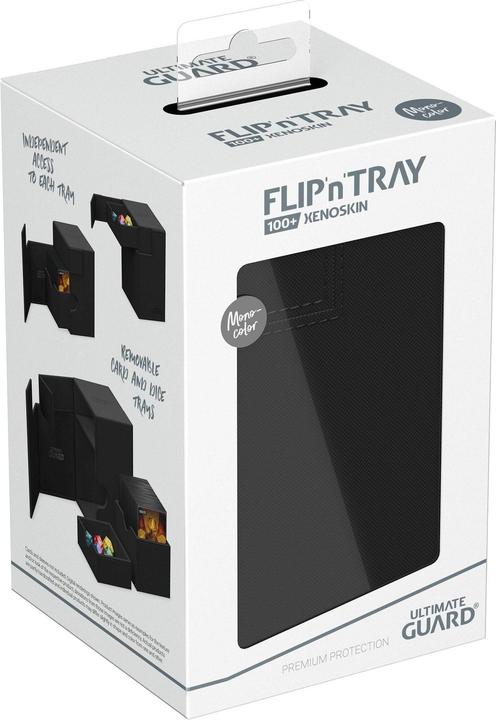 Actual product image Ultimate Guard Card Box Flip'n'Tray XenoSkin Monocolor 100+ Black