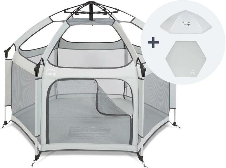 Tenty Mobile playpen set incl. mattress & sun canopy (150 x 100 x 100 cm)