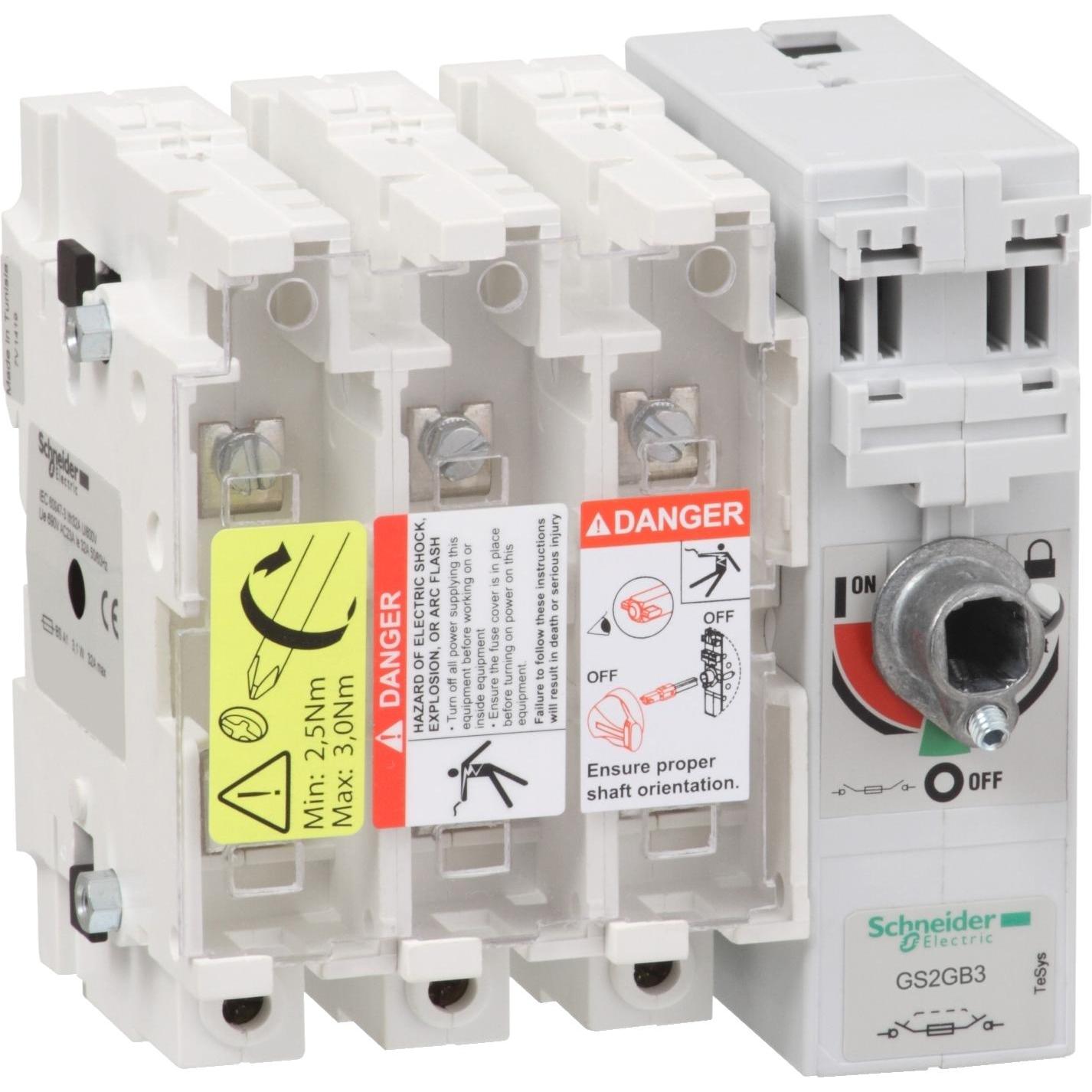 Schneider Electric, Systemstromversorgung, Sicherungsschalter 3-polig 63A A2/A3
