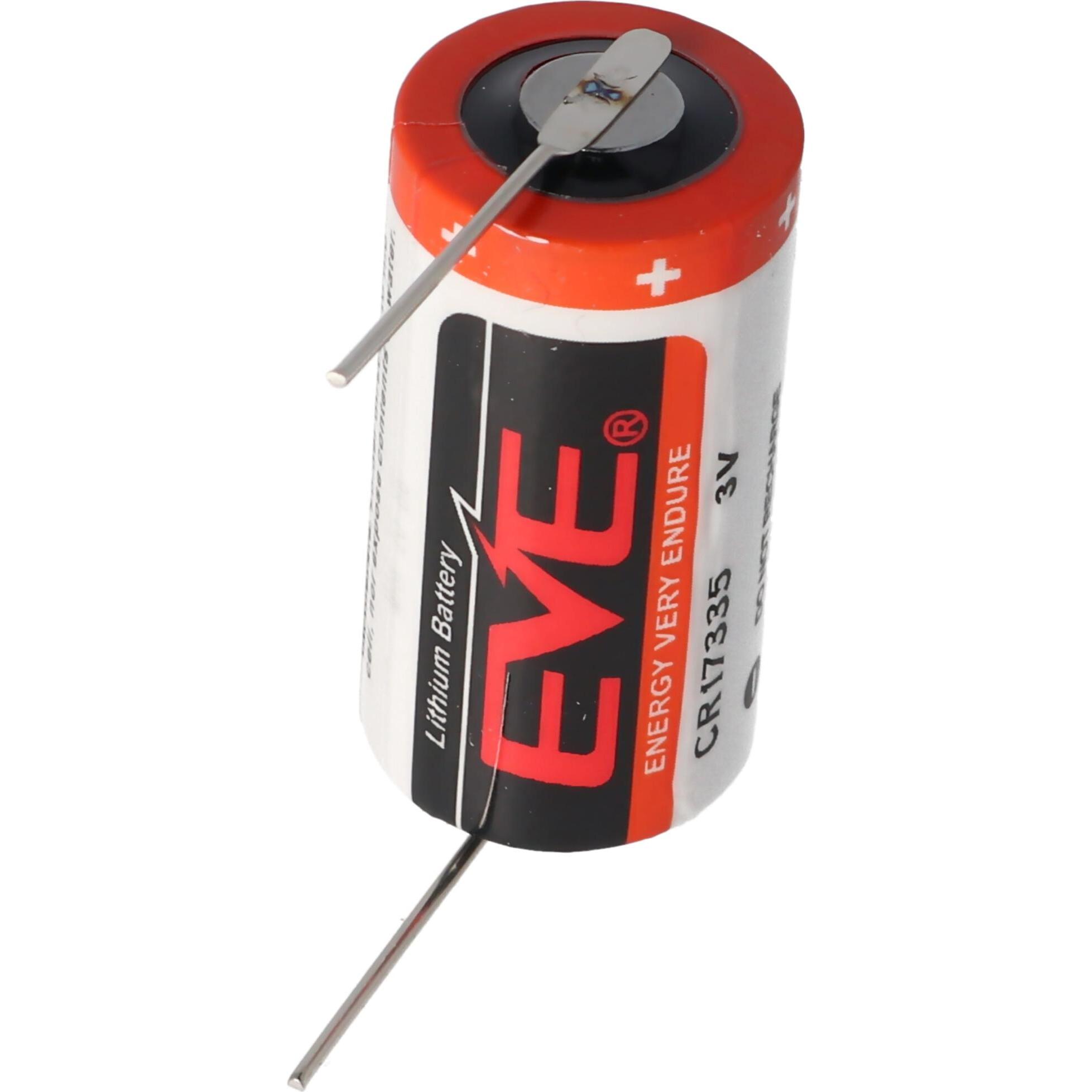 Eve CR17335 3V Lithium Batterie mit Lötfahnen oder Lötpaddel auswählbar (1 Stk., 17335, 1500 mAh), Batterien + Akkus