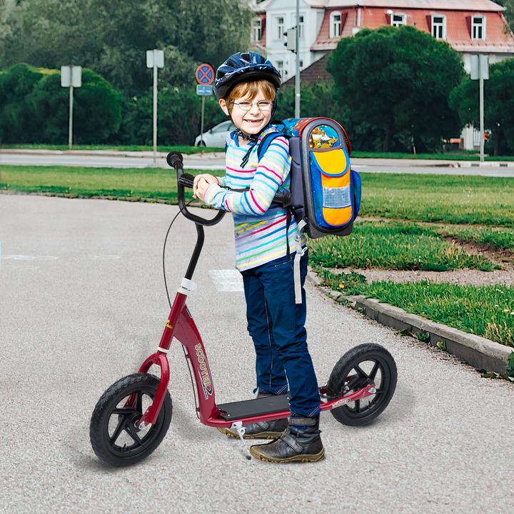Actual product image Homcom Children's scooter anti-slip tread, metal bike stand for parking