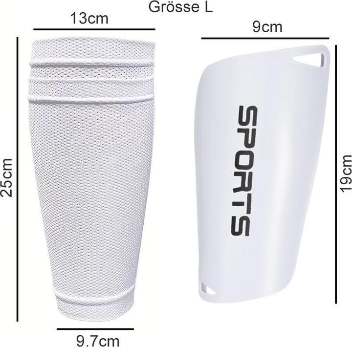 Immagine prodotto Cbx Set calcio Calzettoni e parastinchi taglia L Bianco (L)