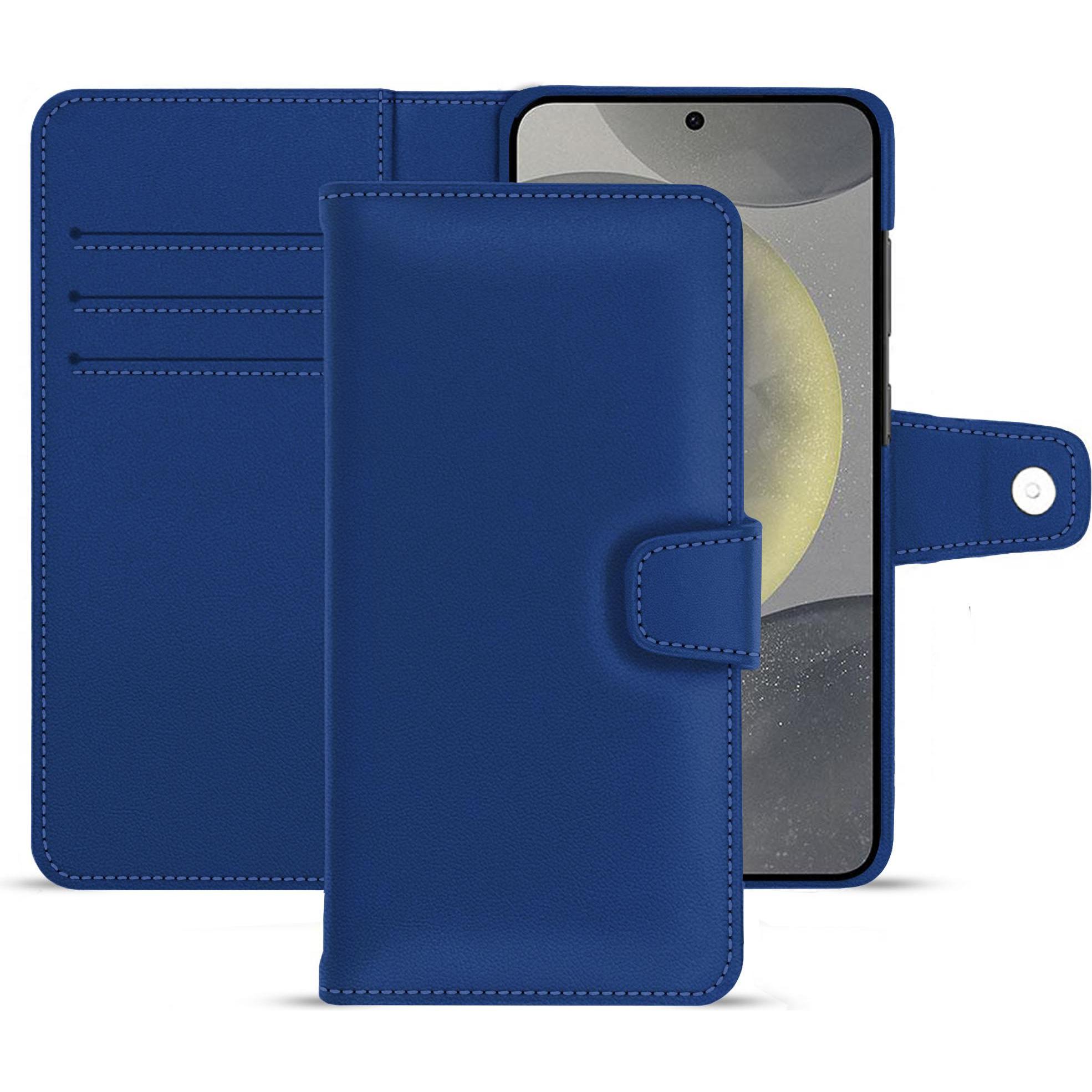 Noreve Lederschutzhülle (Samsung Galaxy S24), Smartphone Hülle, Blau