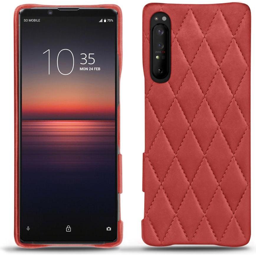 Noreve Lederschutzhülle (Sony Xperia 1 II), Smartphone Hülle, Rot