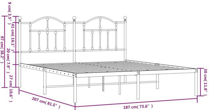Produktbild vidaXL Bettgestell (180 x 200 cm)