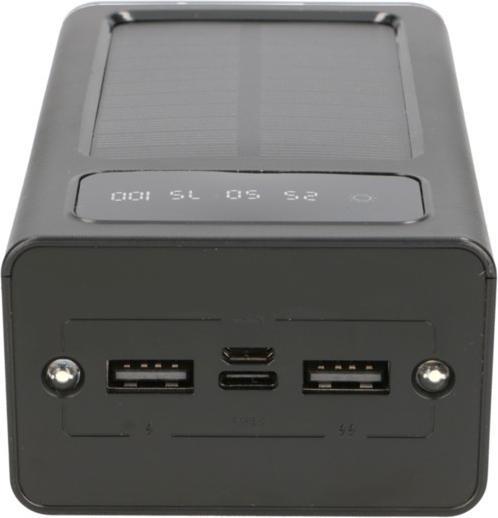 Actual product image Extralink EPB-093 30000mAh Czarny | Powerbank | Solar Power bank, USB-C (30000 mAh, 10 W, 111 Wh)