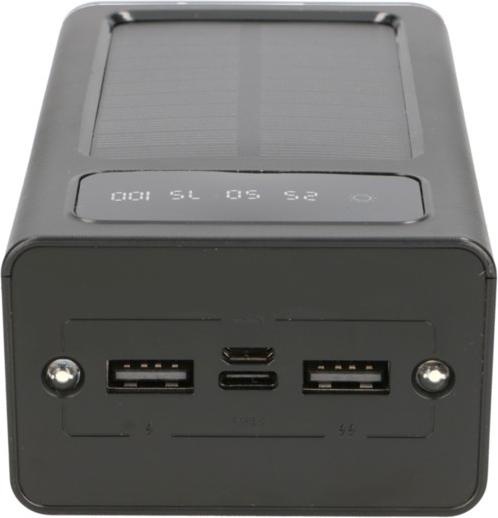 Produktbild Extralink EPB-093 30000mAh Czarny | Powerbank | Solar Power bank, USB-C (30000 mAh, 10 W, 111 Wh)