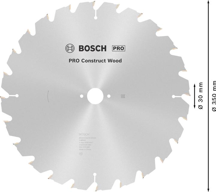 Produktbild Bosch Professional Zubehör PRO Construct Wood Kreissägeblatt, 350 x 3,5 x 30 mm