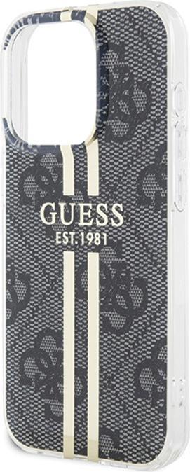 Produktbild Guess GUHCP15LH4PSEGK iPhone 15 Pro 6.1" czarny/black hardcase IML 4G Gold Stripe (Apple iPhone 15 Pro)