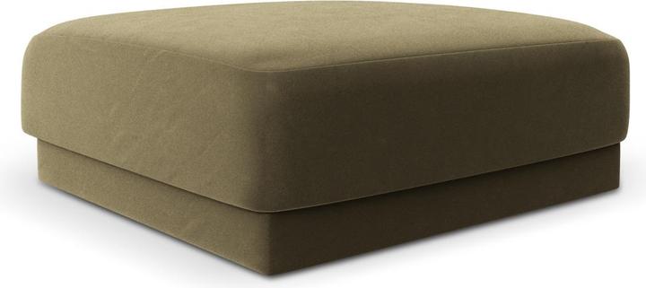 Actual product image Micadoni Velvet Pouf, "Miley", 1 Seat, 90x90x40Made in Europe (Sofa stool)