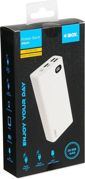 Productafbeelding iBox Power Bank PB10 20000mAh (20000 mAh, 15 W)