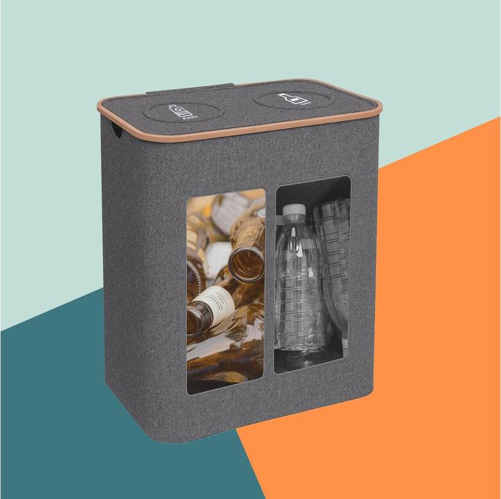 Produktbild Relaxdays Pfandflaschen-Sammelbehälter 2 Fächer (140 l)