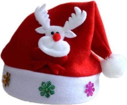 Produktbild JTI Weihnachtsmütze mit blinkendem Motiv - Rudolph das rotnasige Rentier