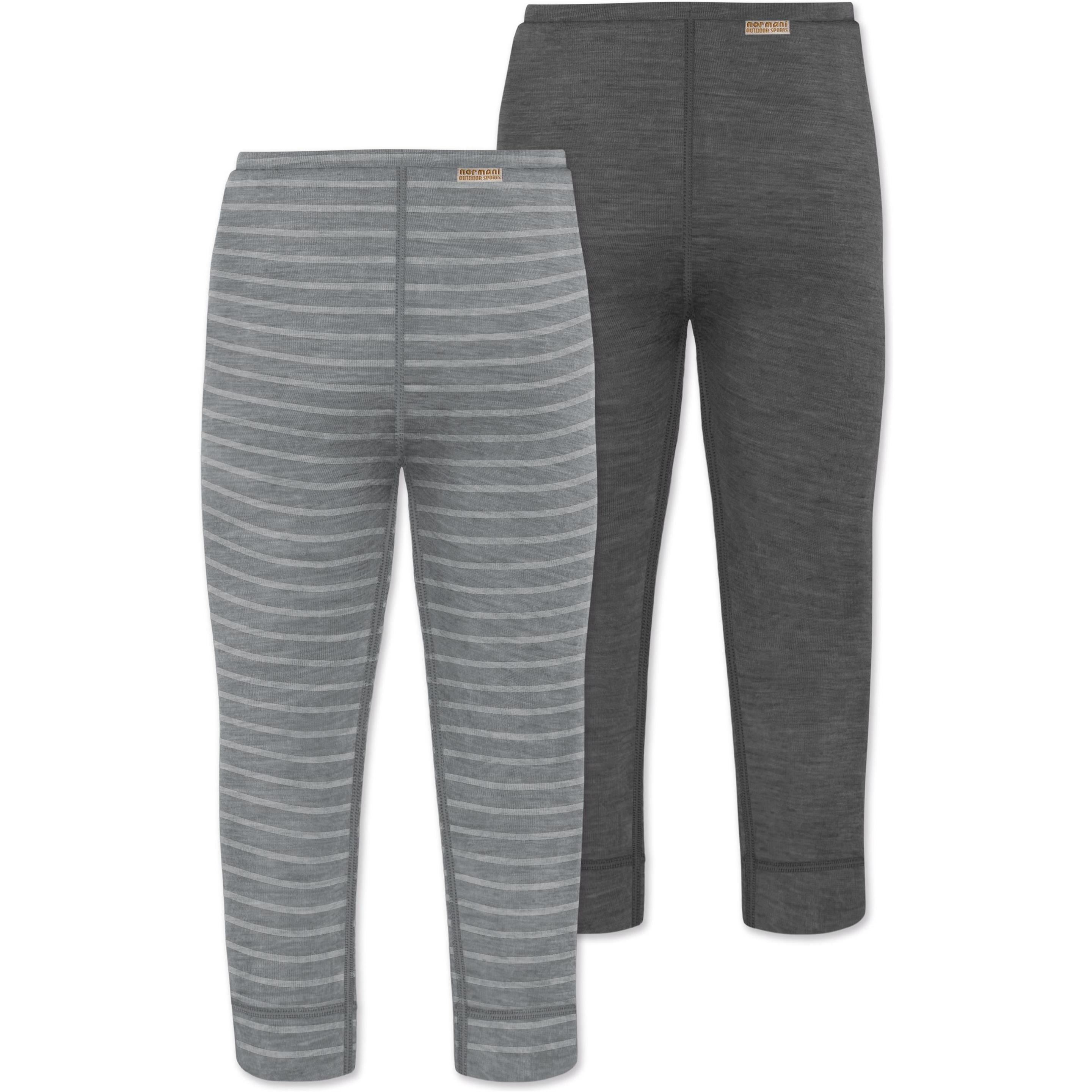 Thumbnail - Normani, Herren, Hosen, 2er Pack Baby Merino Hose „Tutira" - 9507, Grau, (62)