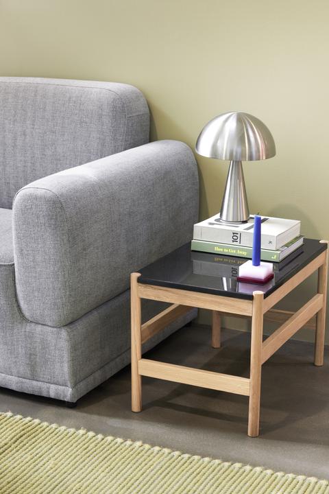 Image du produit Hübsch Table d'appoint Raw Noir/Naturel (60 x 40 x 42 cm)