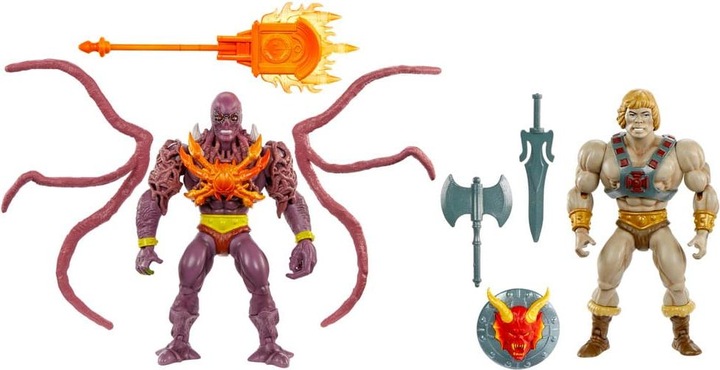 Actual product image Mattel Masters of the Universe x Stranger Things Origins action figures 2-pack He-Man & Vecna