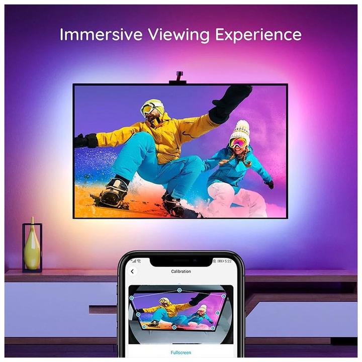 Actual product image Govee DreamView T1 TV- Light Strips, 75"-85" (RGBIC, 499 cm, Indoor)