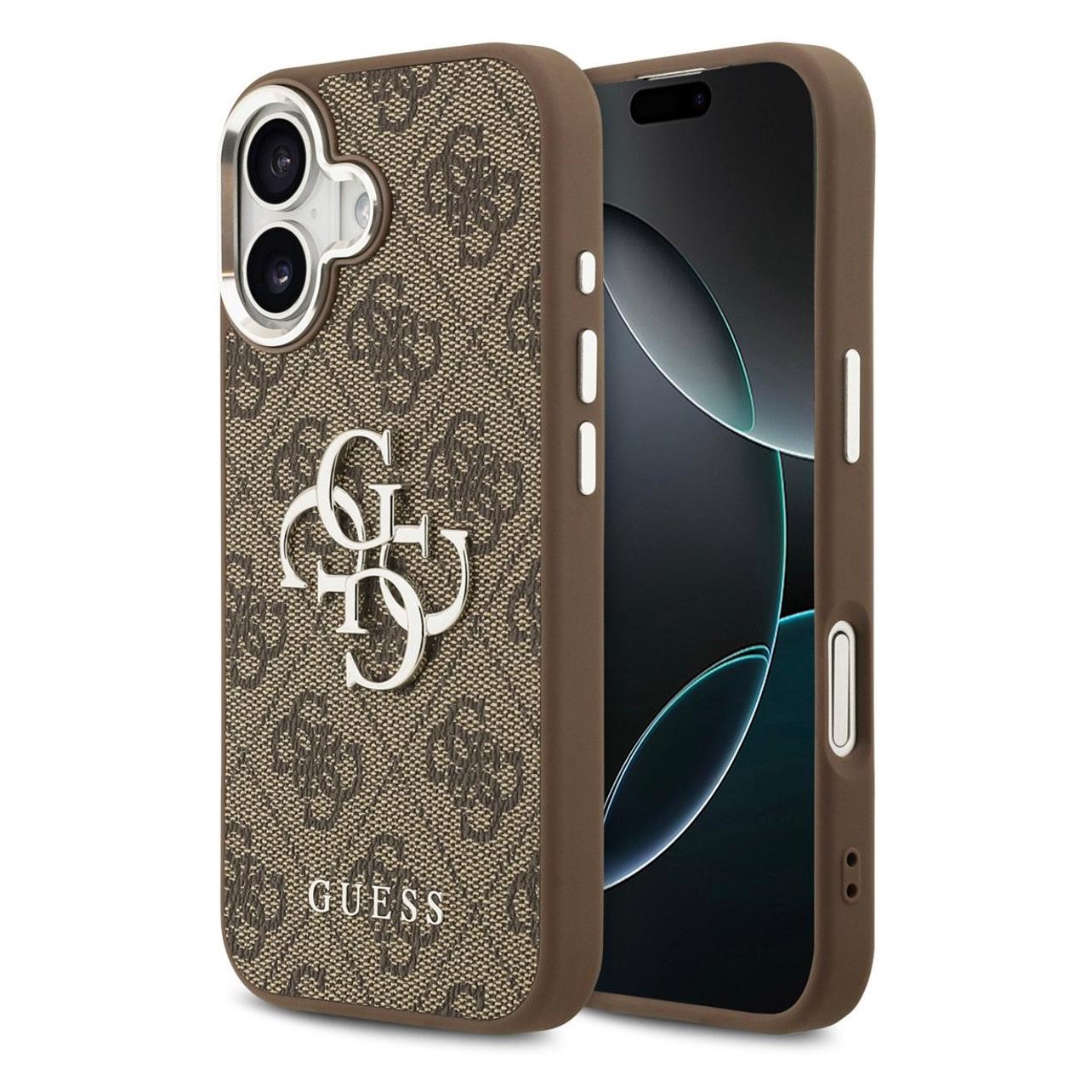 Guess - Hardcase 4G (GUHCP17SP4G4SMCW) - IPhone 17 - Brown (Apple IPhone 17), Smartphone Hülle, Braun, Silber