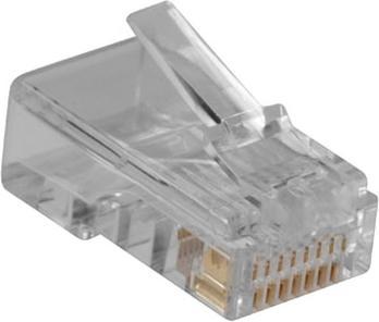 Actual product image ACT RJ45 (8P/8C) modulaire connector for flat cable. Unit: Bag 25 pcs