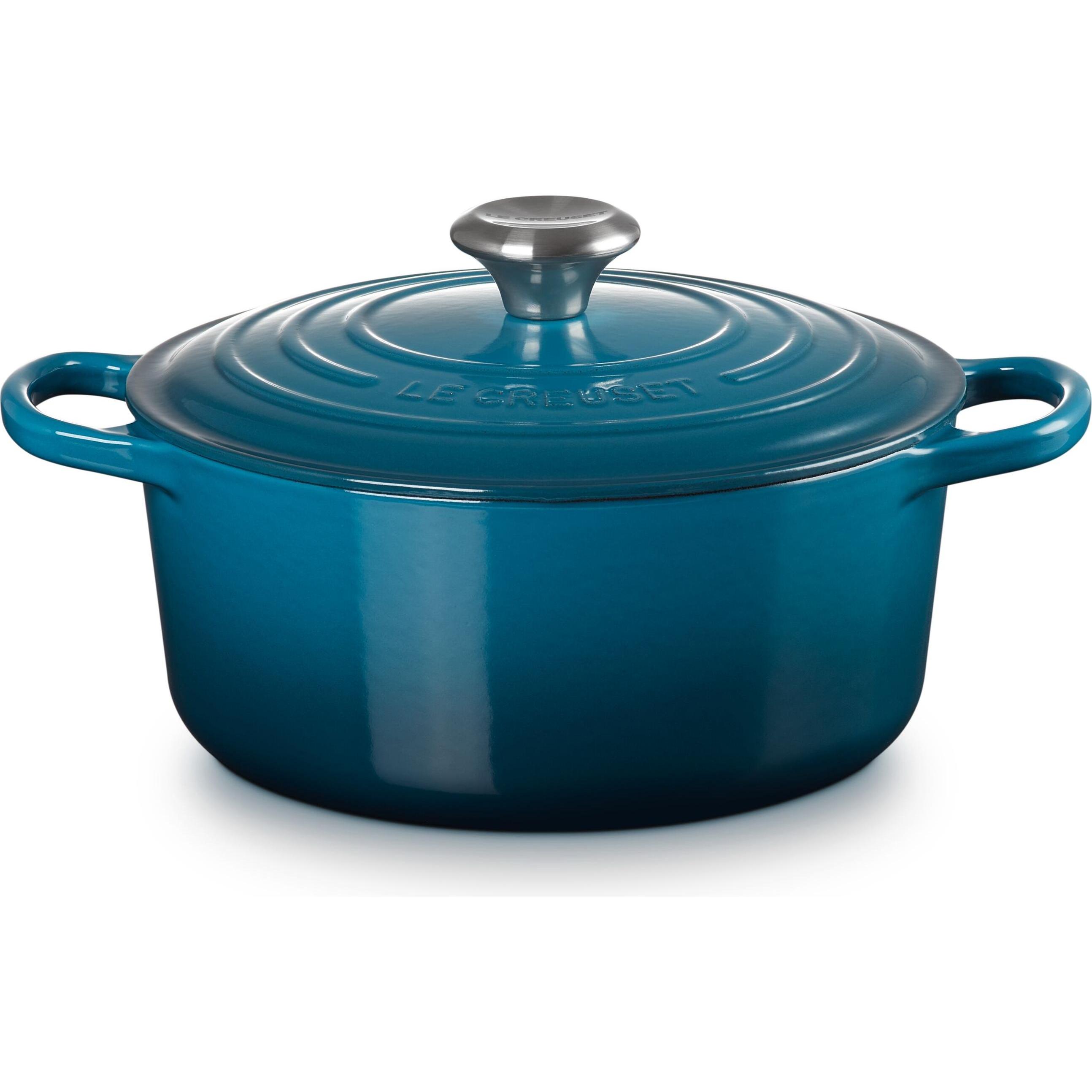 Le Creuset Signature, Pfanne + Kochtopf, Blau