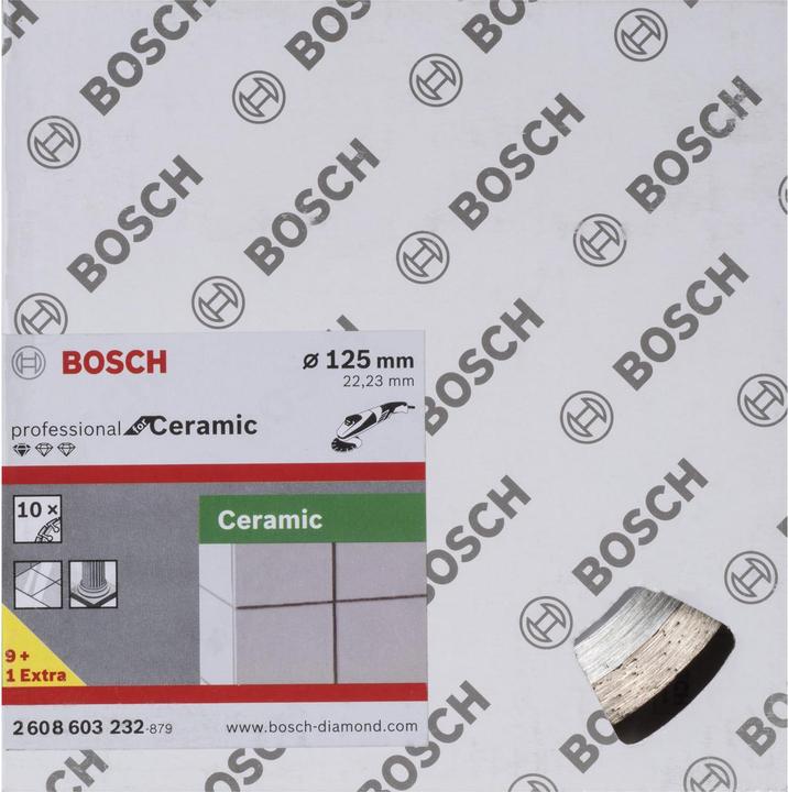 Produktbild Bosch Professional Zubehör Diamanttrennscheibe Standard for Ceramic, 125 x 22,23 x 1,6 x 7 mm, 10er-Pack