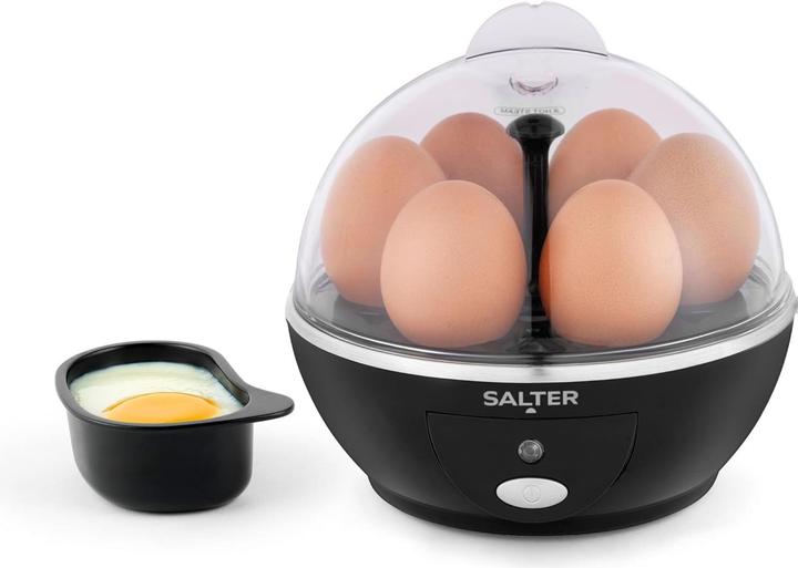 Salter Elektrischer Eierkocher für 6 Eier, inkl. Pochier-Einsätze