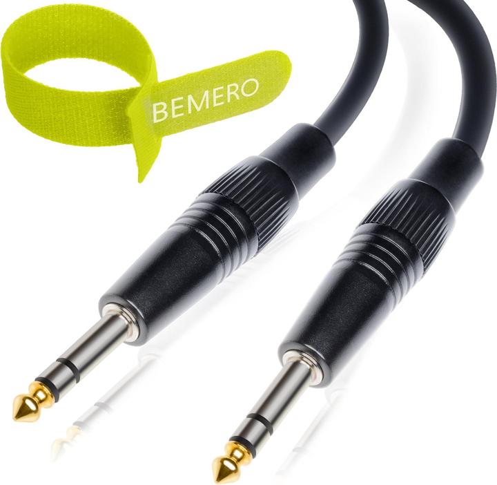 Actual product image Bemero BAC1515-300BK 6.3 Klinke m+m 3m (3 m, 6.3mm jack cable)