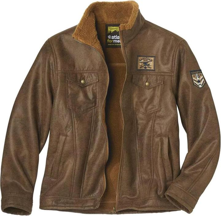 Produktbild Atlas For Men Pilotenjacke in Wildlederoptik mit Teddyfutter (3XL)
