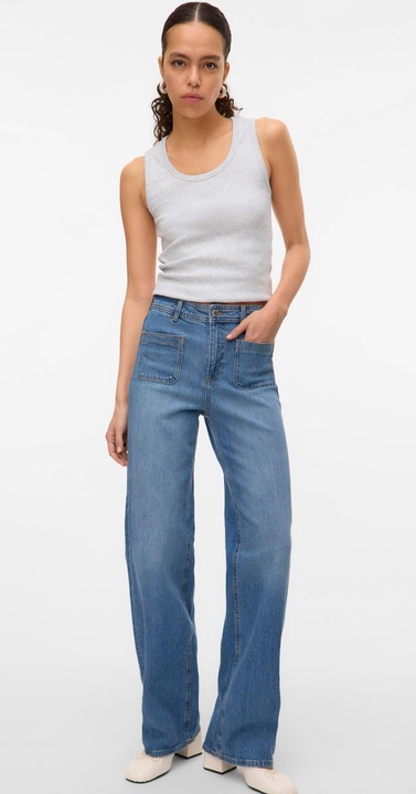 Produktbild Vero Moda VMTESSA Hohe Taille Weiter Beinschnitt Jeans Weit geschnitten (W29/L30)