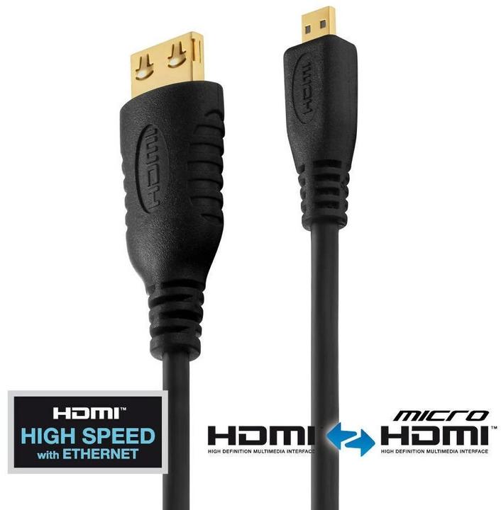 Actual product image Purelink micro HDMI (Typ D) — HDMI (Typ A) (3 m, HDMI, 2.0)