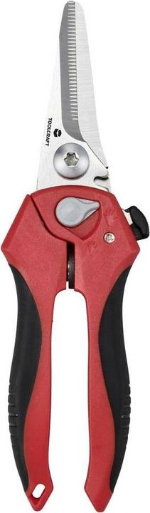Toolcraft TO-9625917 Universele schaar 205 mm rood, zwart (20.50 cm)