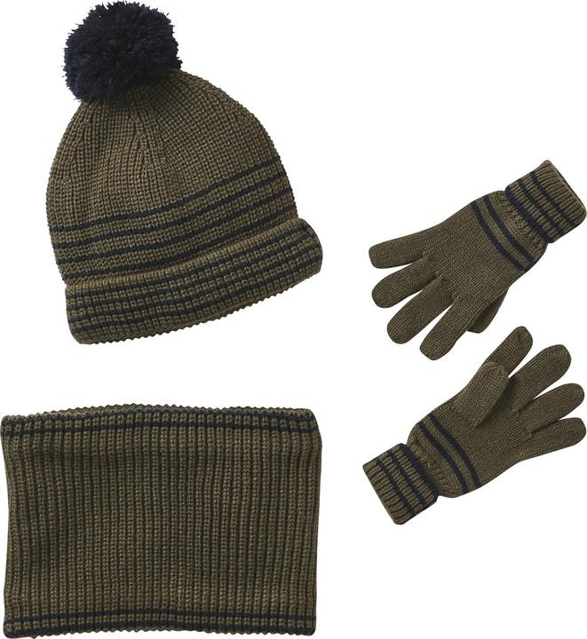 Immagine prodotto Vertbaudet Jungen Set: Mütze, Snood und Handschuhe gestreift (98, 86)
