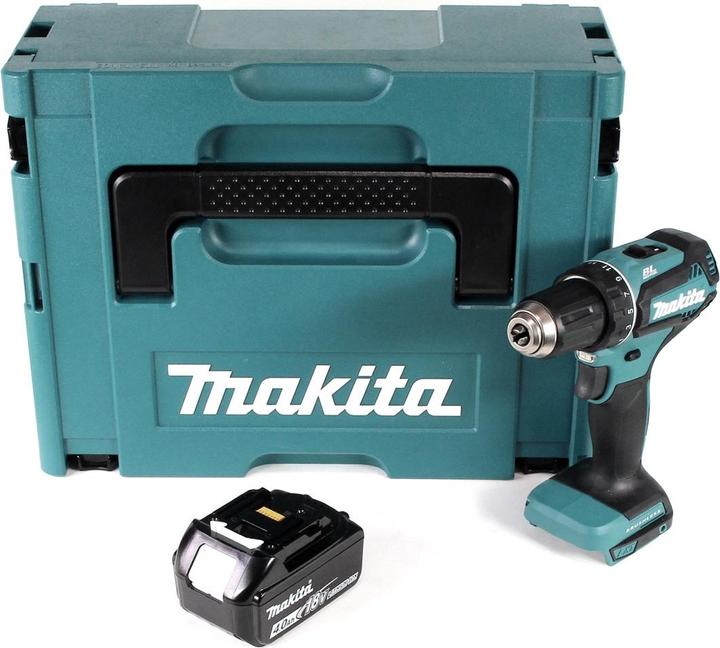 Actual product image Makita DDF 485 M1J cordless drill driver 18V 50Nm Solo in Makpac + 1x 4,0 Ah battery - without charger (Rechargeable battery operated)
