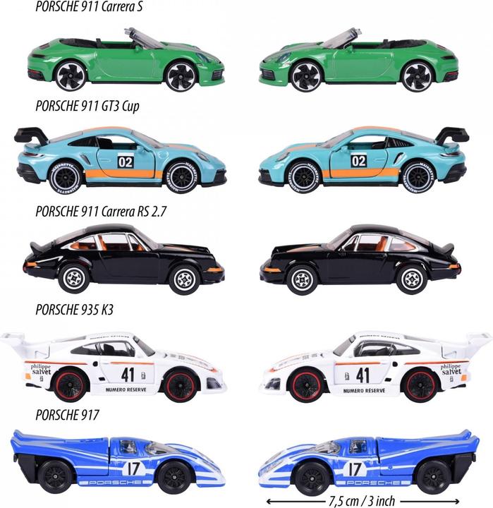 Image du produit Majorette Porsche 5 Pieces Giftpack